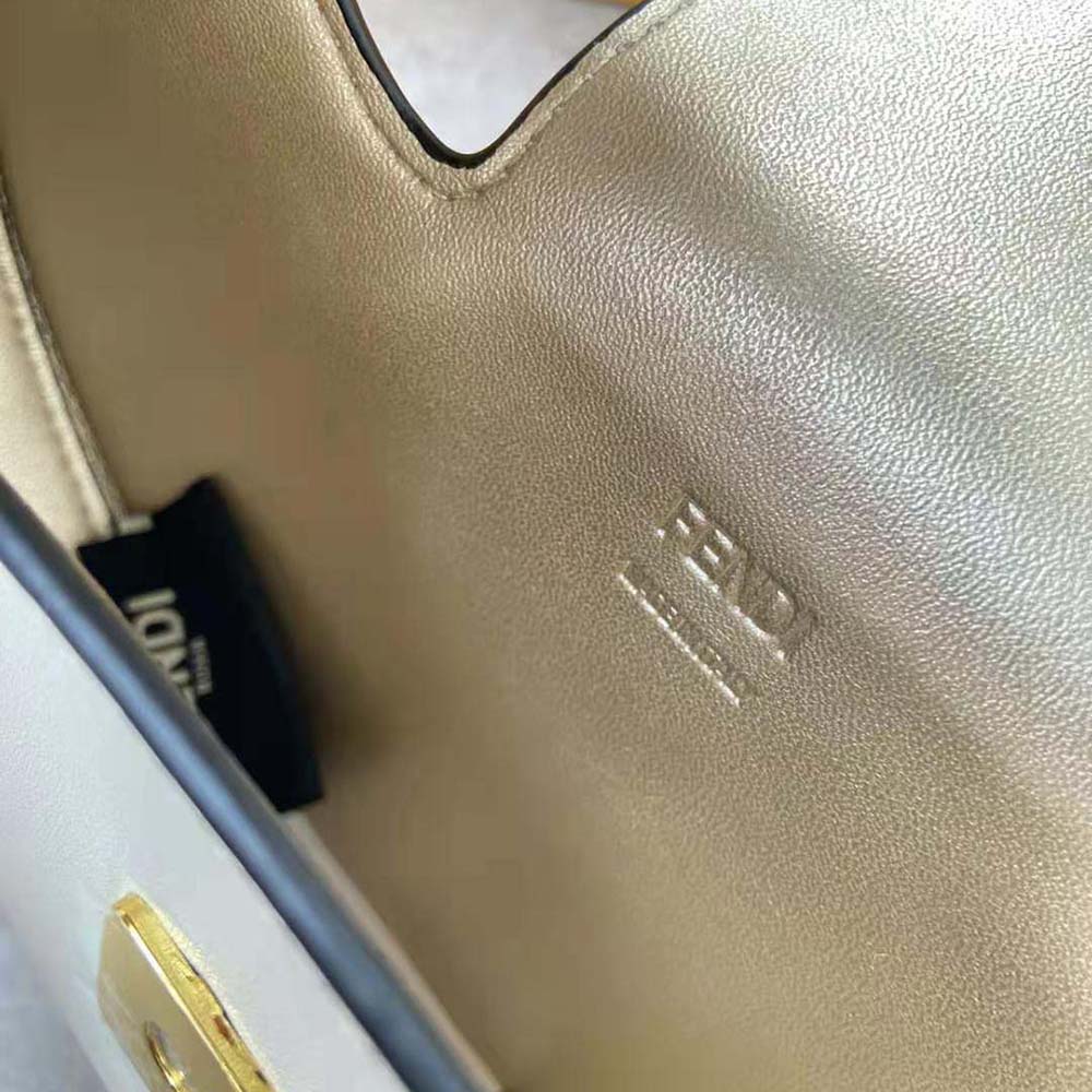 Fendi Women Cookie White Leather Mini Bag - image 9