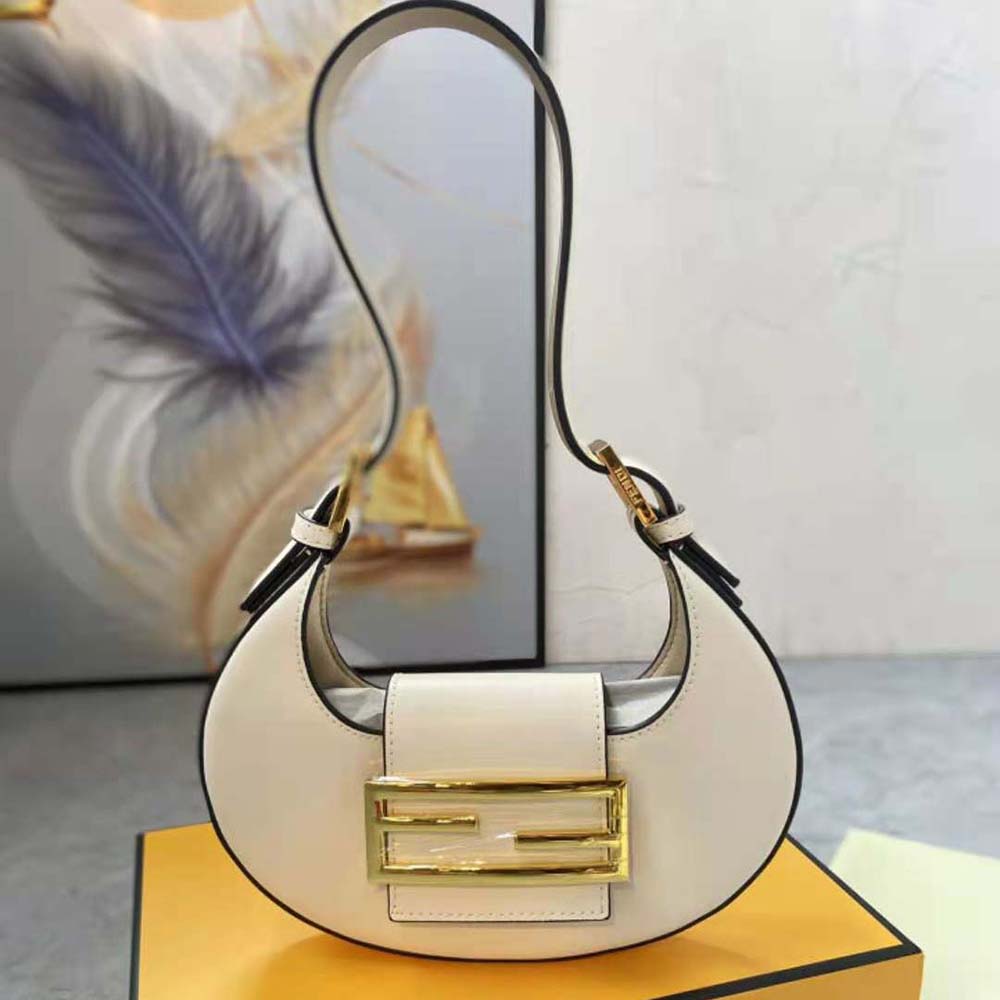 Fendi Women Cookie White Leather Mini Bag - image 2