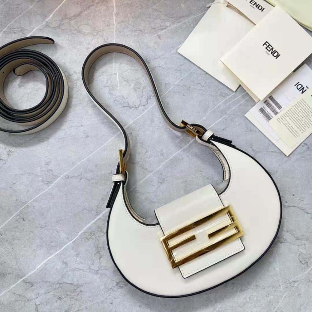 Fendi Women Cookie White Leather Mini Bag - image 3