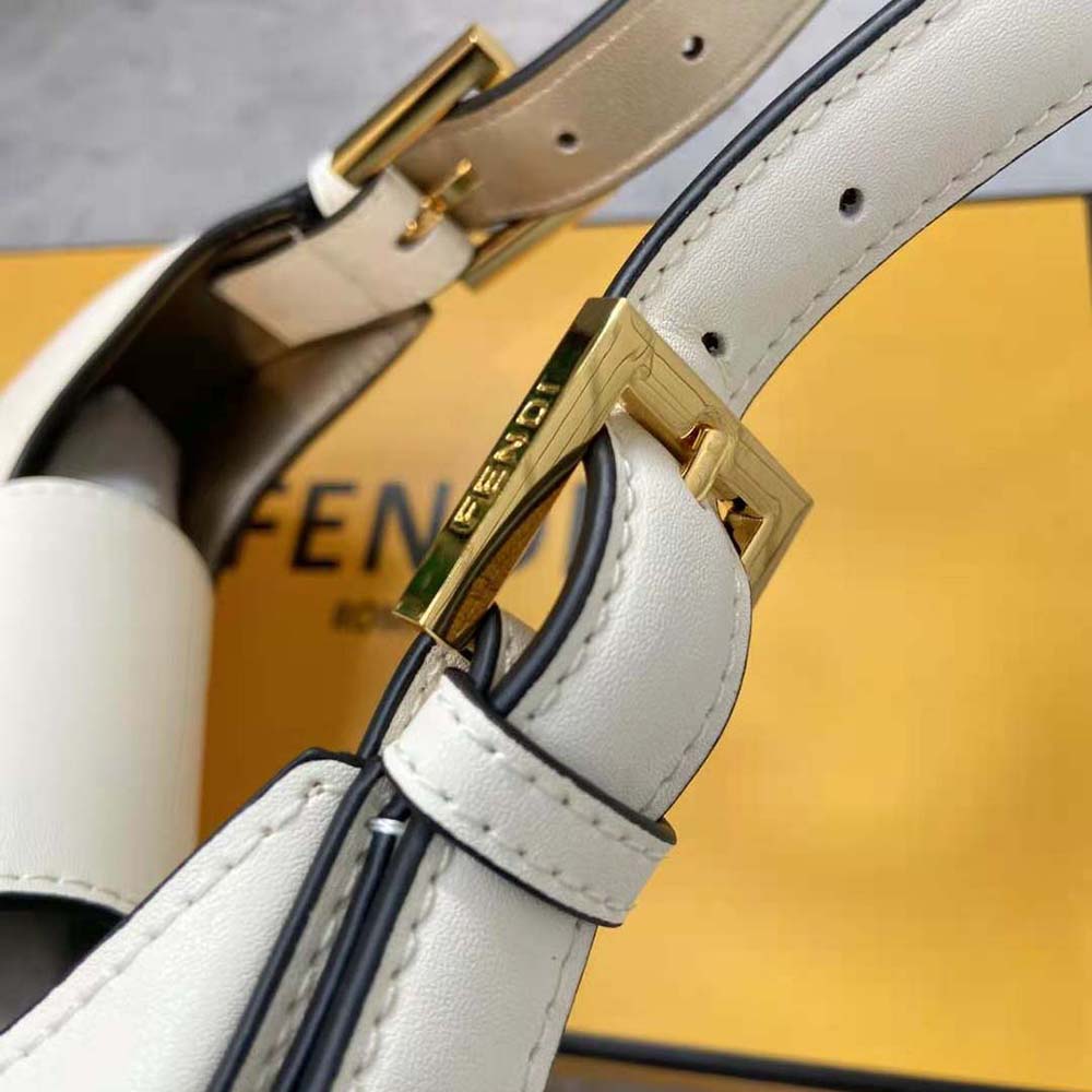 Fendi Women Cookie White Leather Mini Bag - image 7