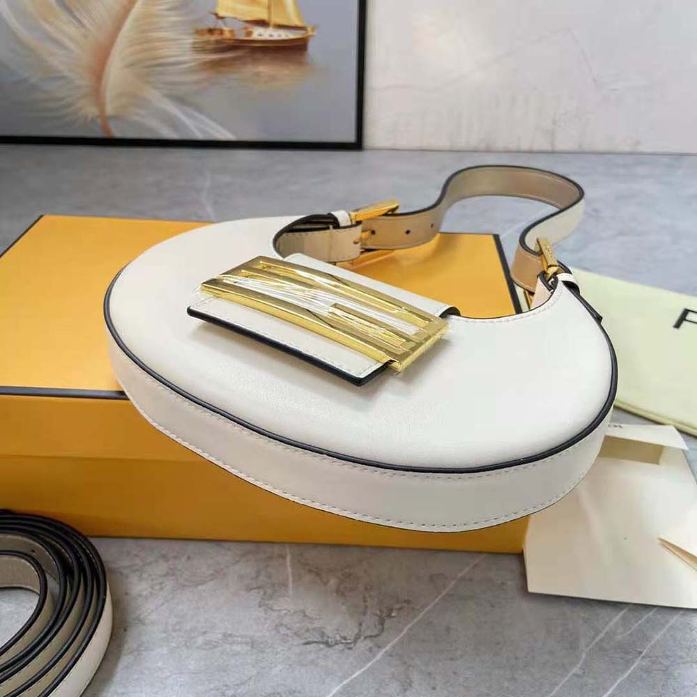 Fendi Women Cookie White Leather Mini Bag - image 5