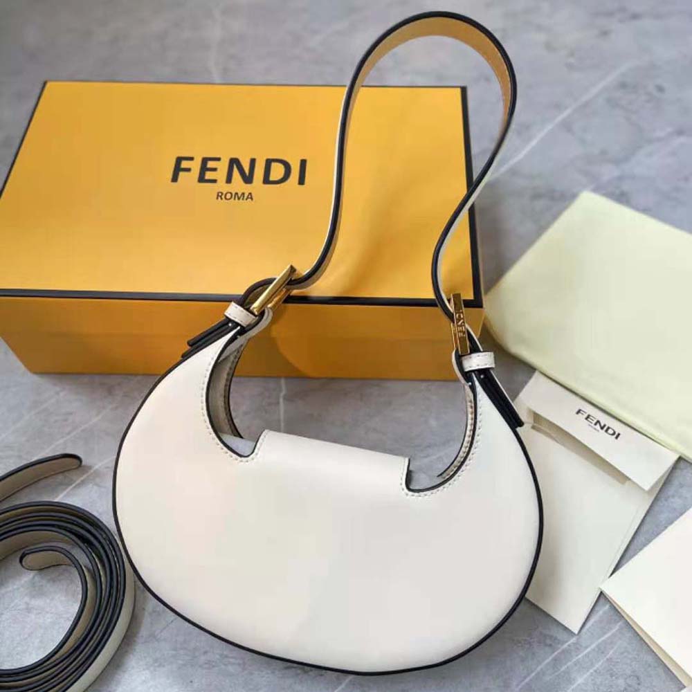 Fendi Women Cookie White Leather Mini Bag - image 4