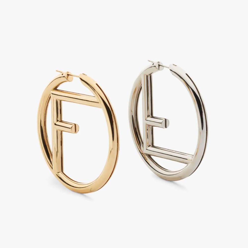 Fendi Women F Is Fendi Earrings Gold and Palladium Earrings - image 1