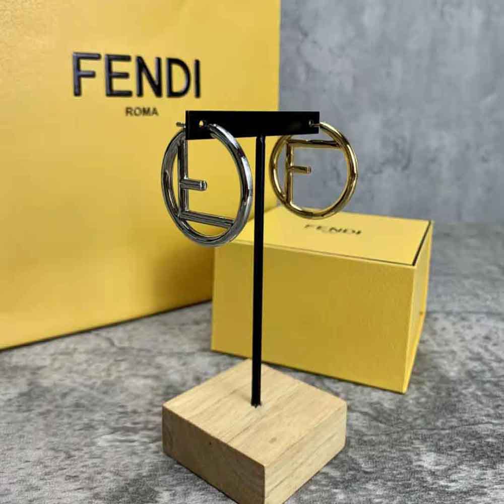 Fendi Women F Is Fendi Earrings Gold and Palladium Earrings - image 2