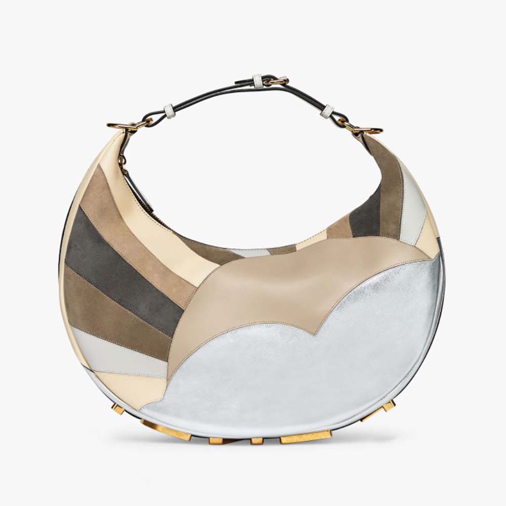 Front view of Fendi Women Fendigraphy Medium Leather Bag with multicolor inlay