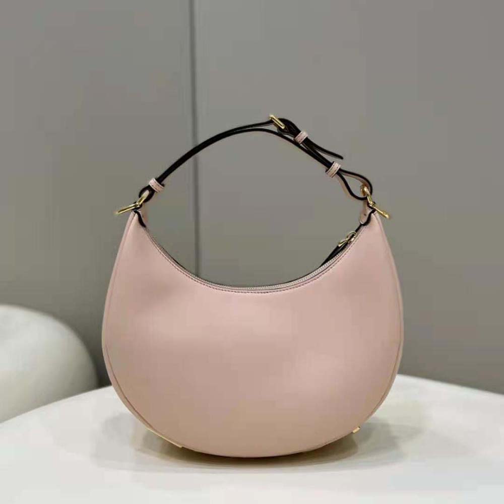 Close-up of gold-tone hardware on Fendi Women Fendigraphy Small Leather Bag