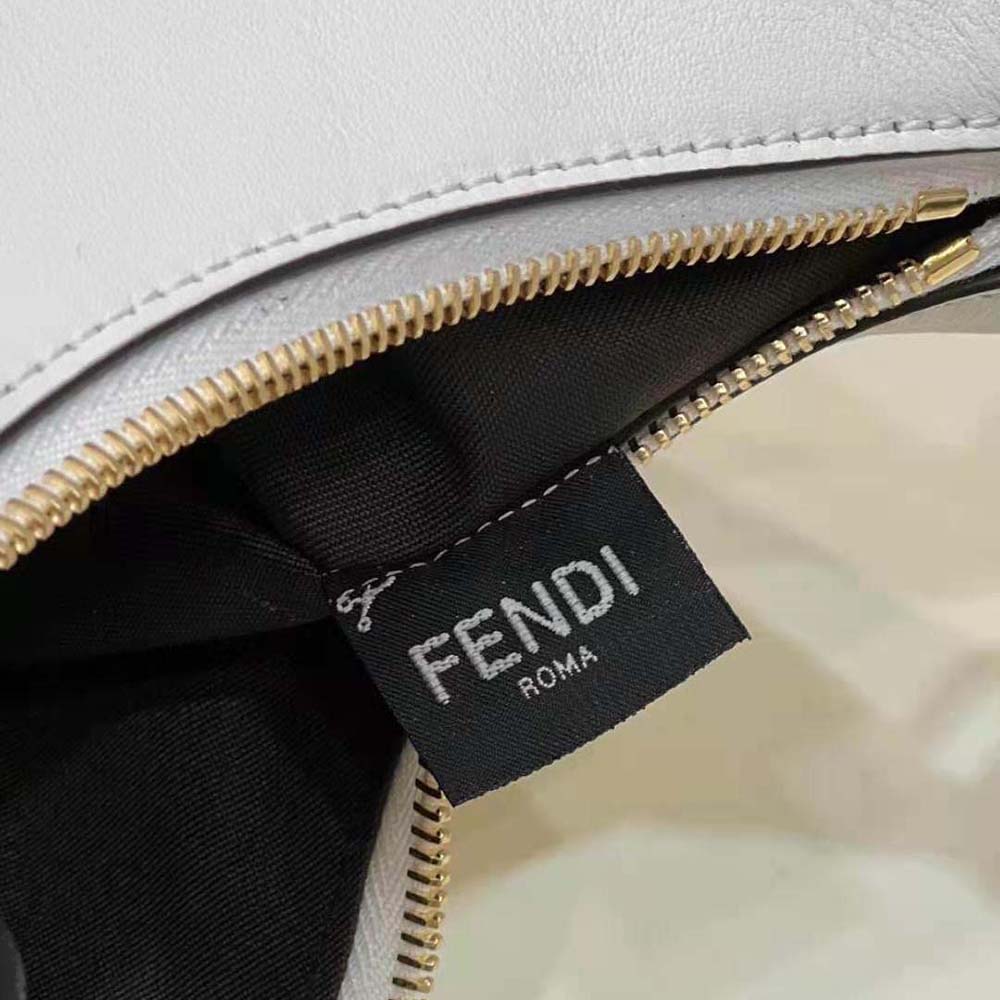 Fendi Women Fendigraphy Small White Leather Bag - image 9