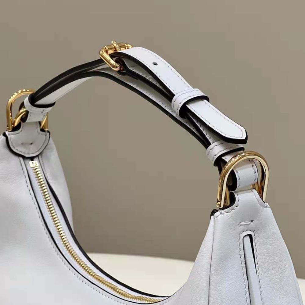 Fendi Women Fendigraphy Small White Leather Bag - image 8