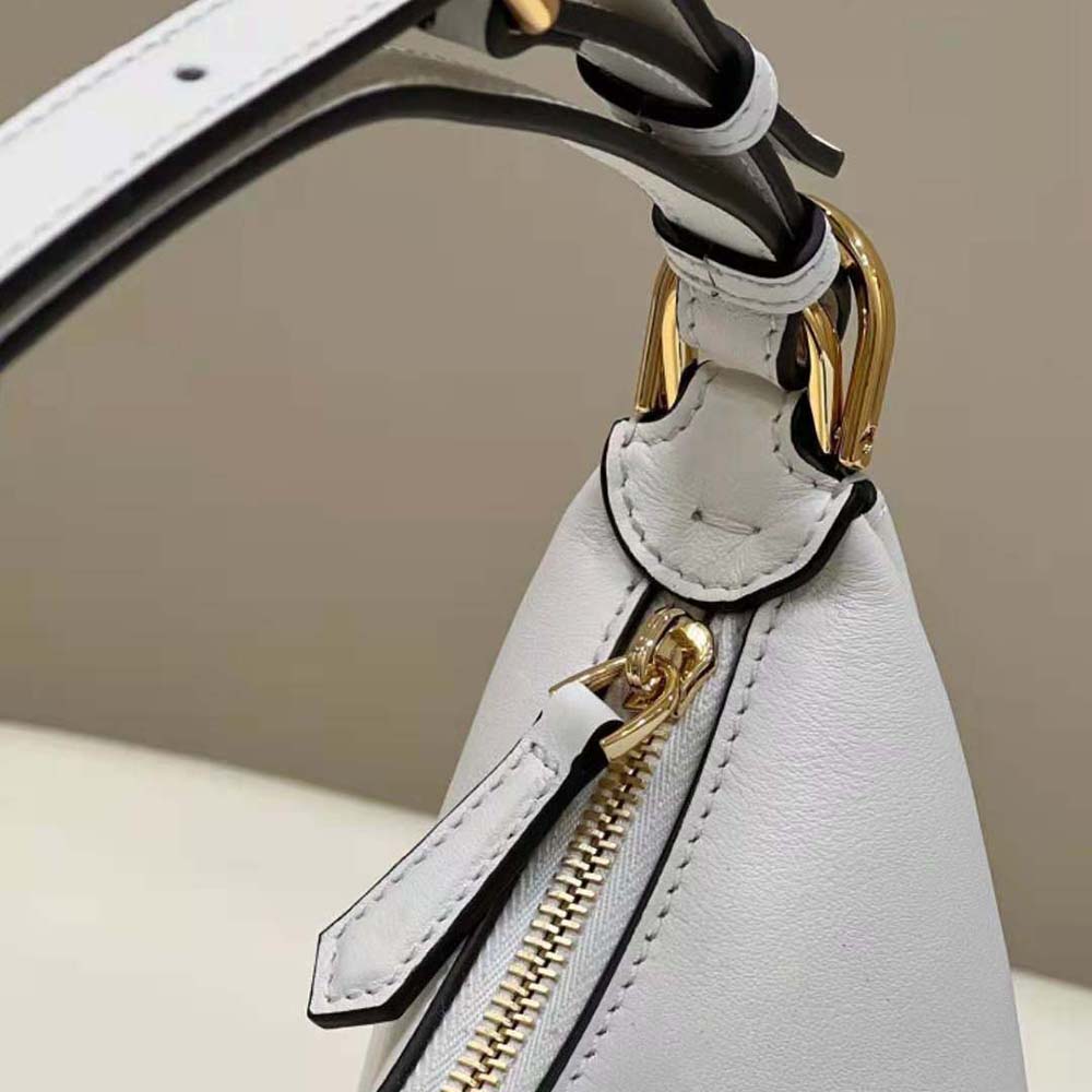 Fendi Women Fendigraphy Small White Leather Bag - image 7