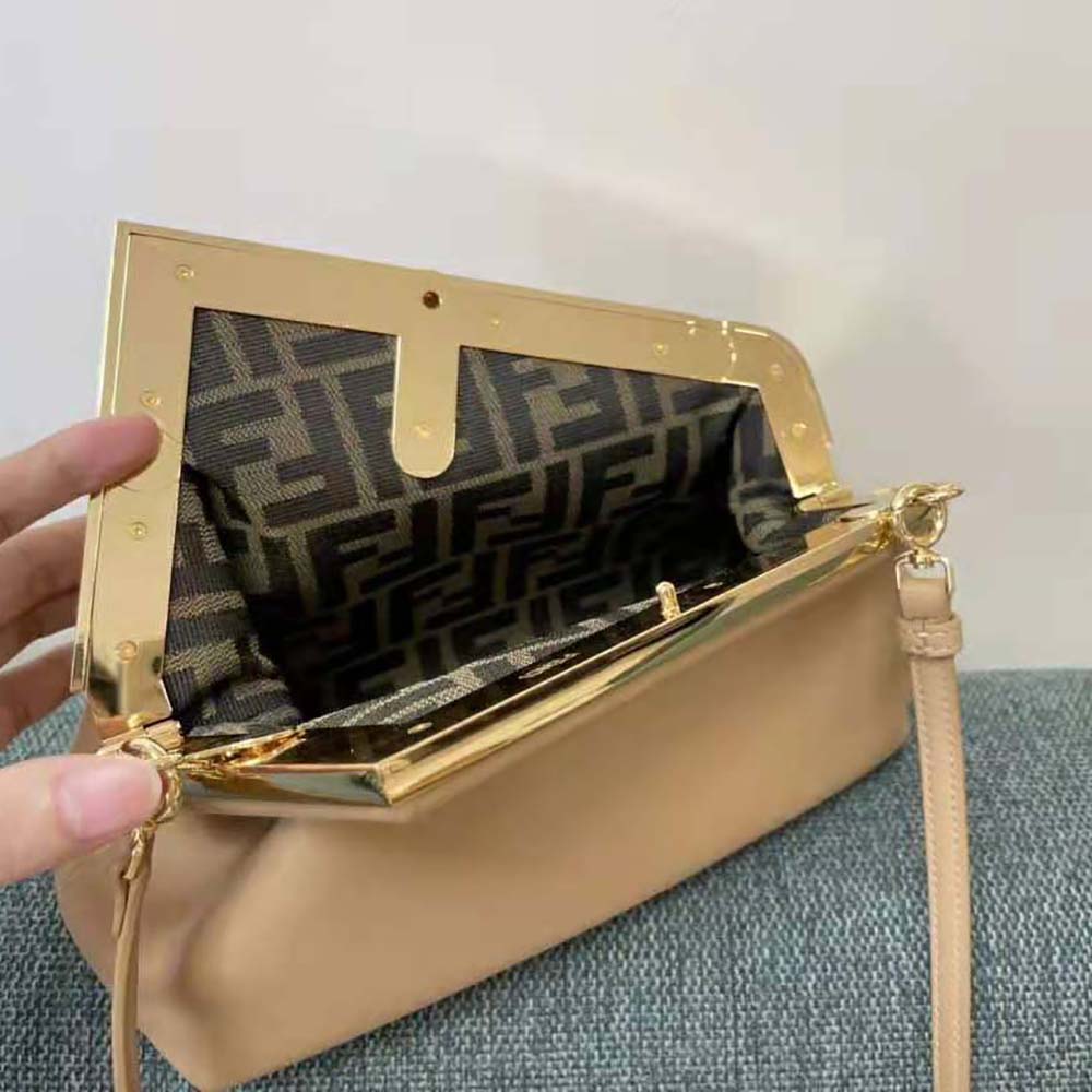 Fendi Women First Small Beige Leather Bag - image 8