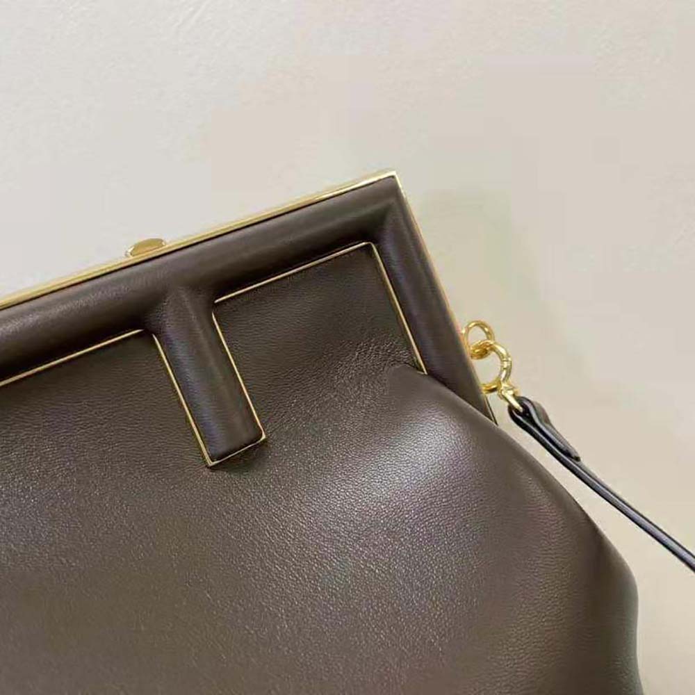 Fendi Women First Small Dark Brown Leather Bag - image 5