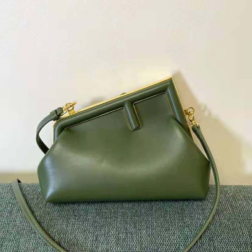 Fendi Women First Small Dark Green Leather Bag - image 2