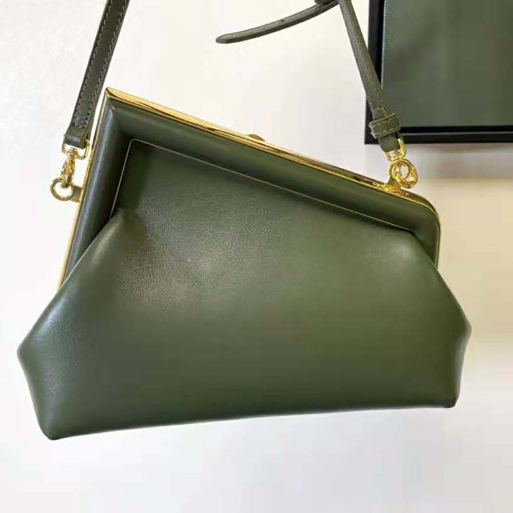 Fendi Women First Small Dark Green Leather Bag - image 4
