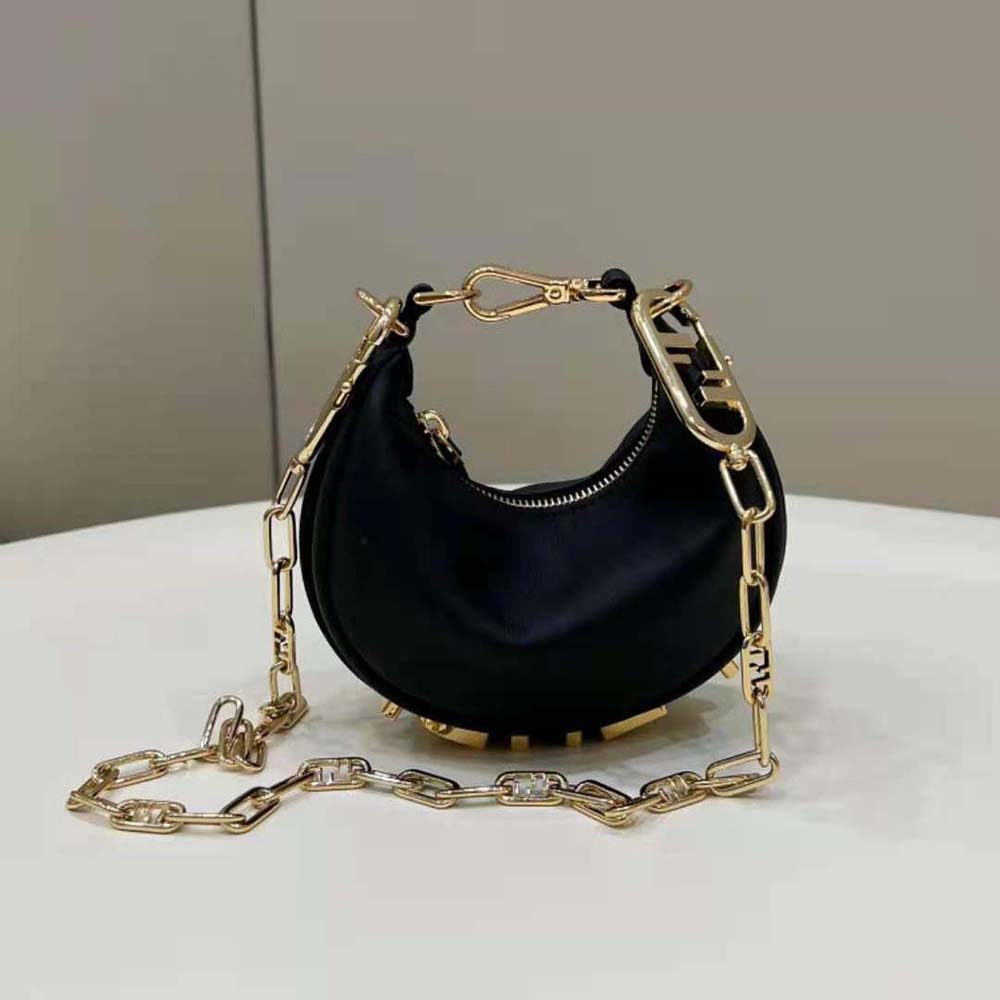 Fendi Women Nano Fendigraphy Black Leather Charm - image 4