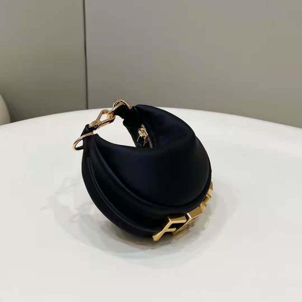 Fendi Women Nano Fendigraphy Black Leather Charm - image 5