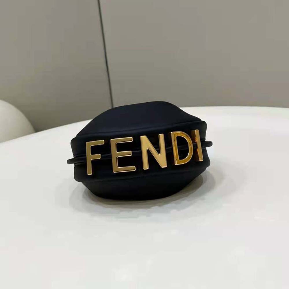 Fendi Women Nano Fendigraphy Black Leather Charm - image 6