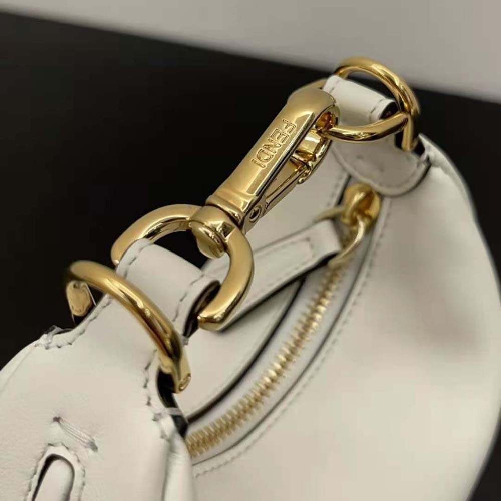 Fendi Women Nano Fendigraphy White Leather Charm - image 4