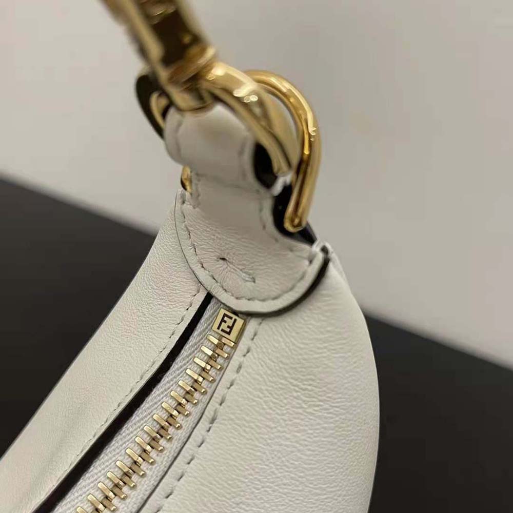 Fendi Women Nano Fendigraphy White Leather Charm - image 5