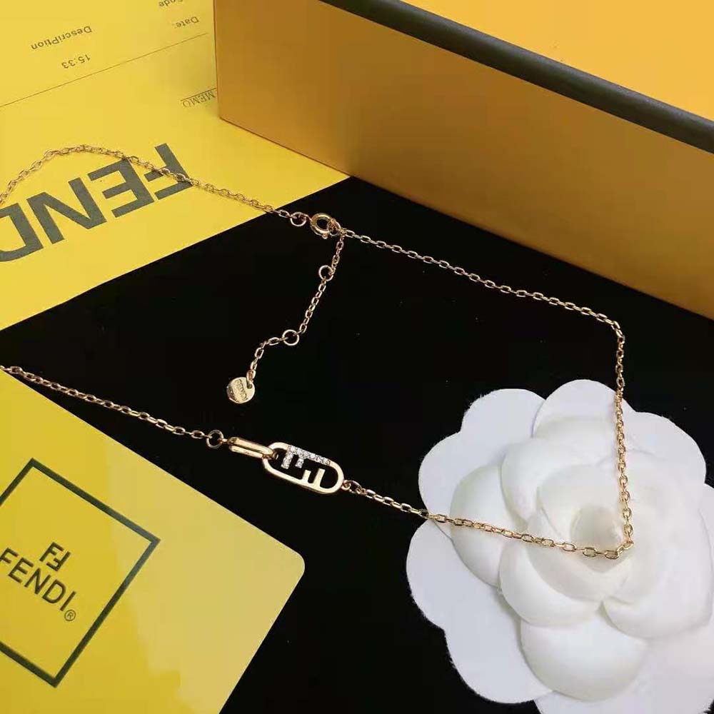 Fendi Women O Lock Necklace Gold-Colored Necklace - image 5