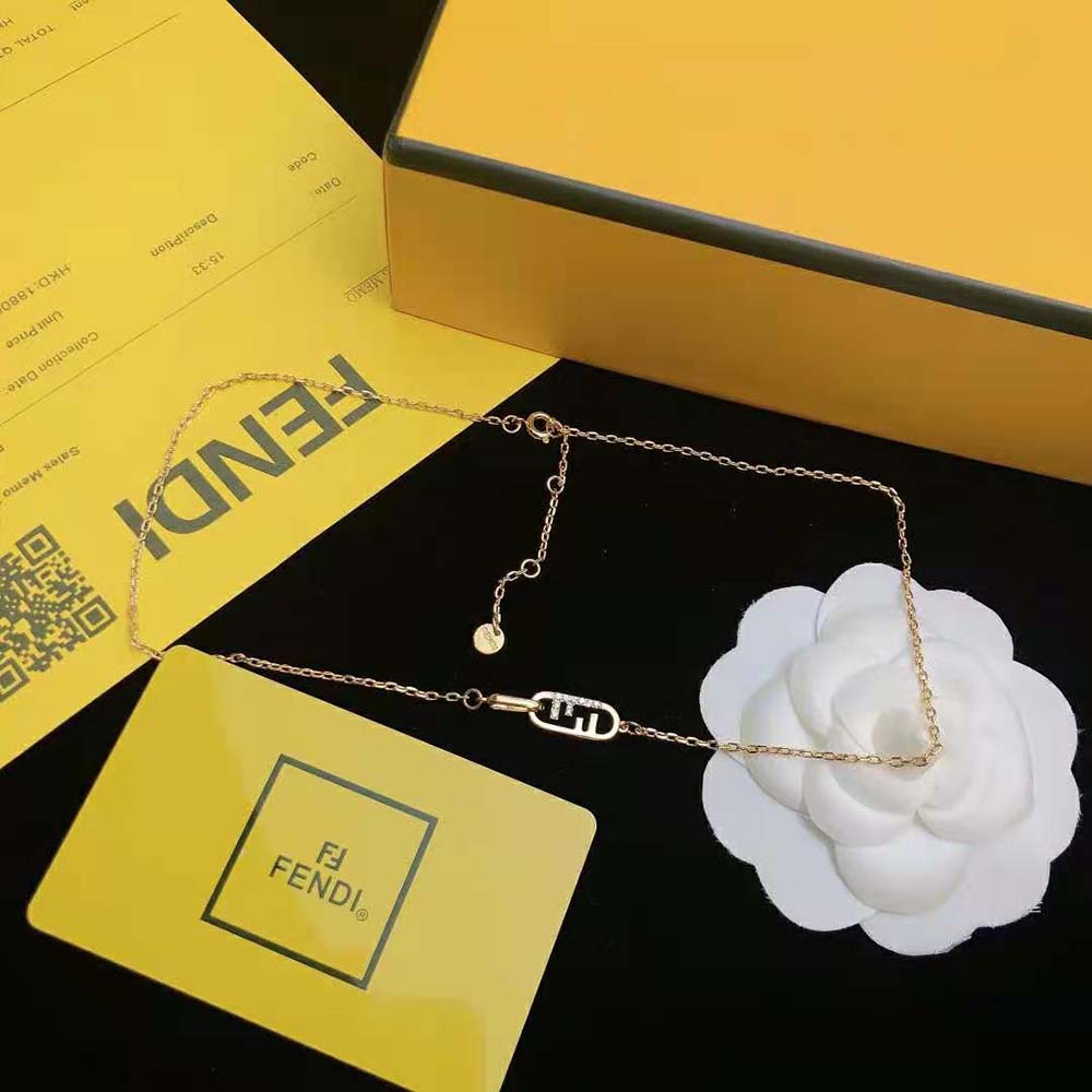 Fendi Women O Lock Necklace Gold-Colored Necklace - image 4