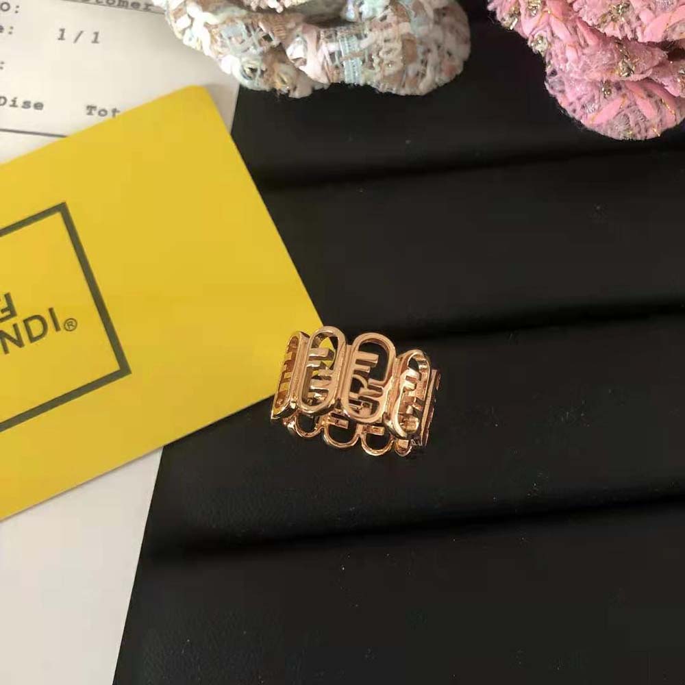 Fendi Women O’Lock Ring Gold-colored Ring - image 5