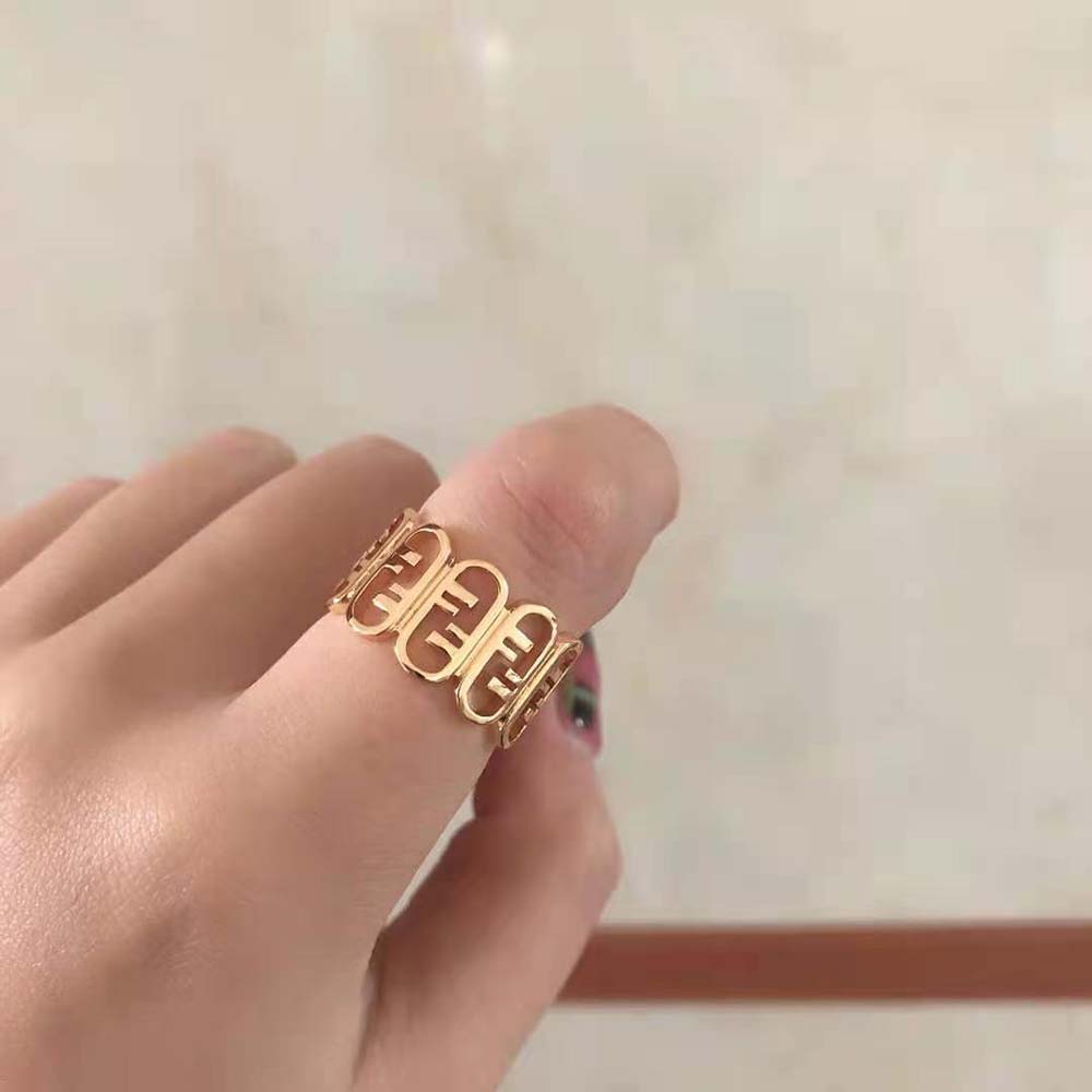 Fendi Women O’Lock Ring Gold-colored Ring - image 6