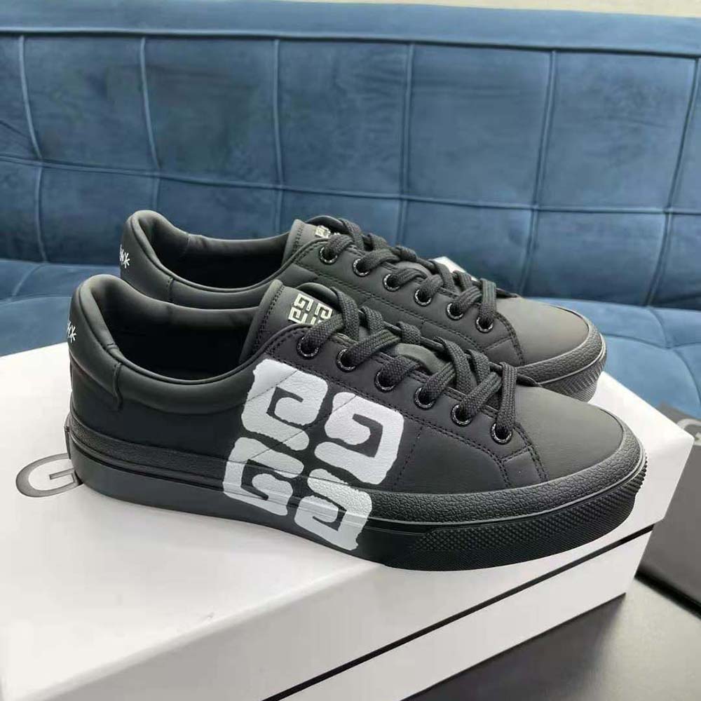 Givenchy Men Sneakers City Sport in 4g Print Leather-Black - image 6