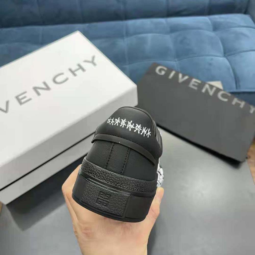 Givenchy Men Sneakers City Sport in 4g Print Leather-Black - image 9
