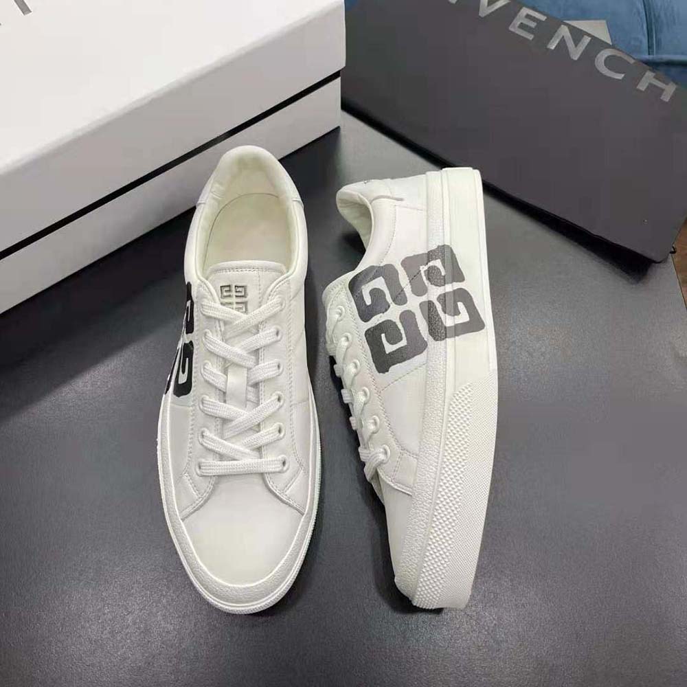 Overhead shot of Givenchy Men Sneakers City Sport highlighting lace-up closure