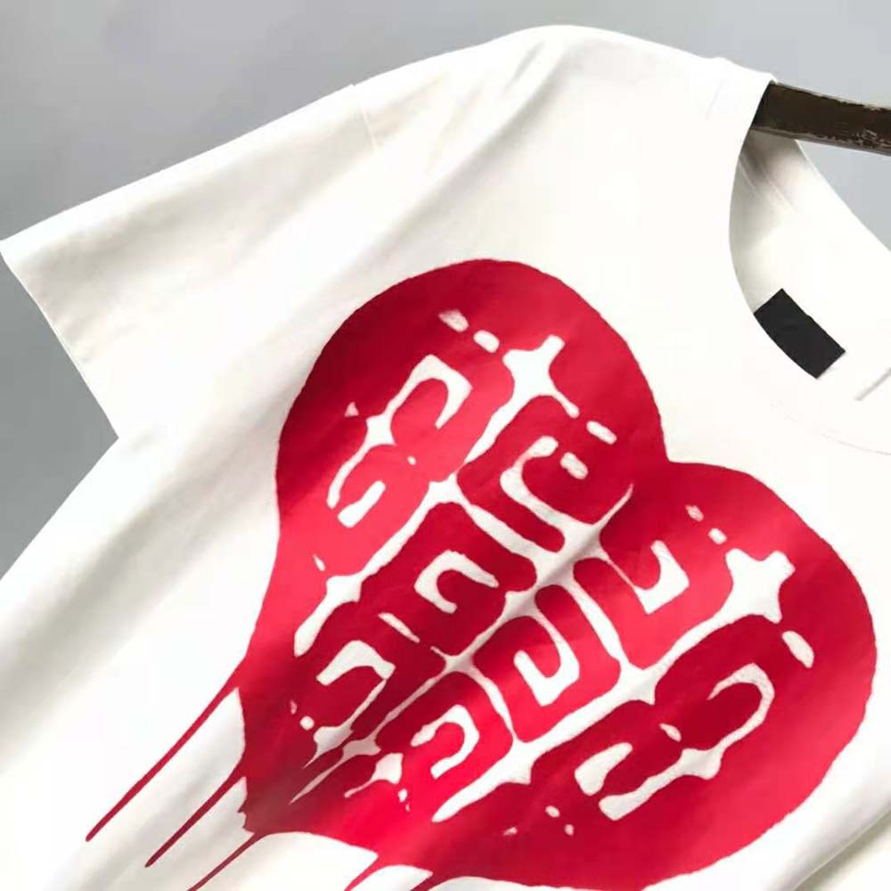 Givenchy Men Slim Fit T-Shirt in Jersey with Tag Effect Print-White - image 4
