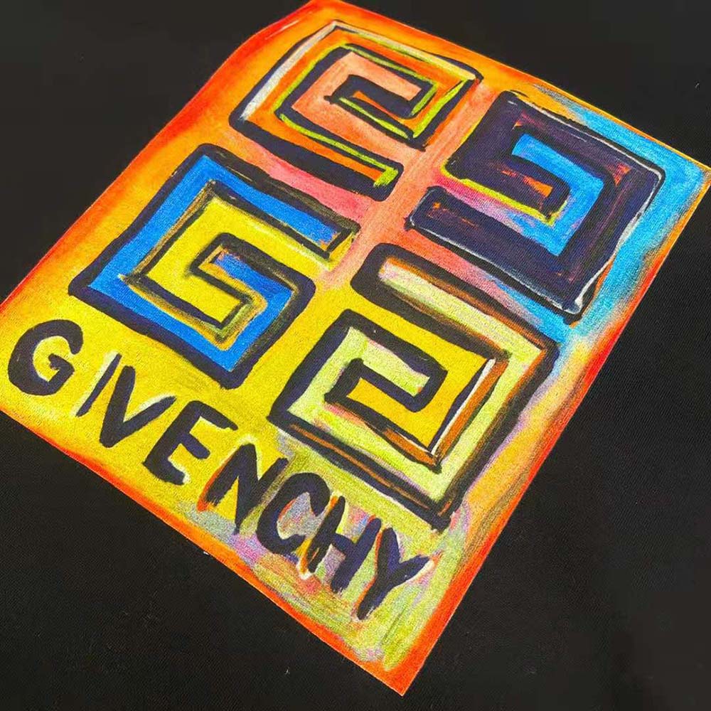 Givenchy Men Slim Fit T-shirt in Jersey with 4G Sun Print-Black - image 7