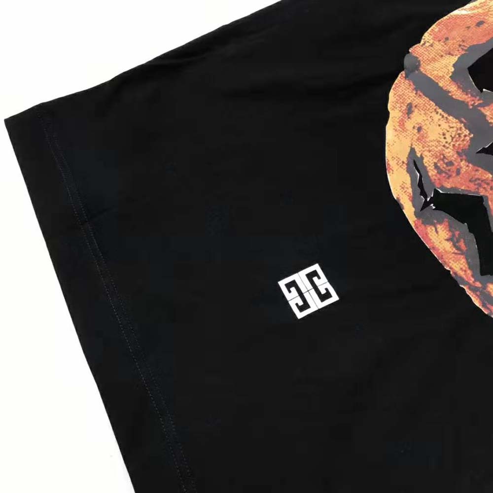Givenchy Men Slim Fit T-shirt in Jersey with Ceramic Print-Black - image 8