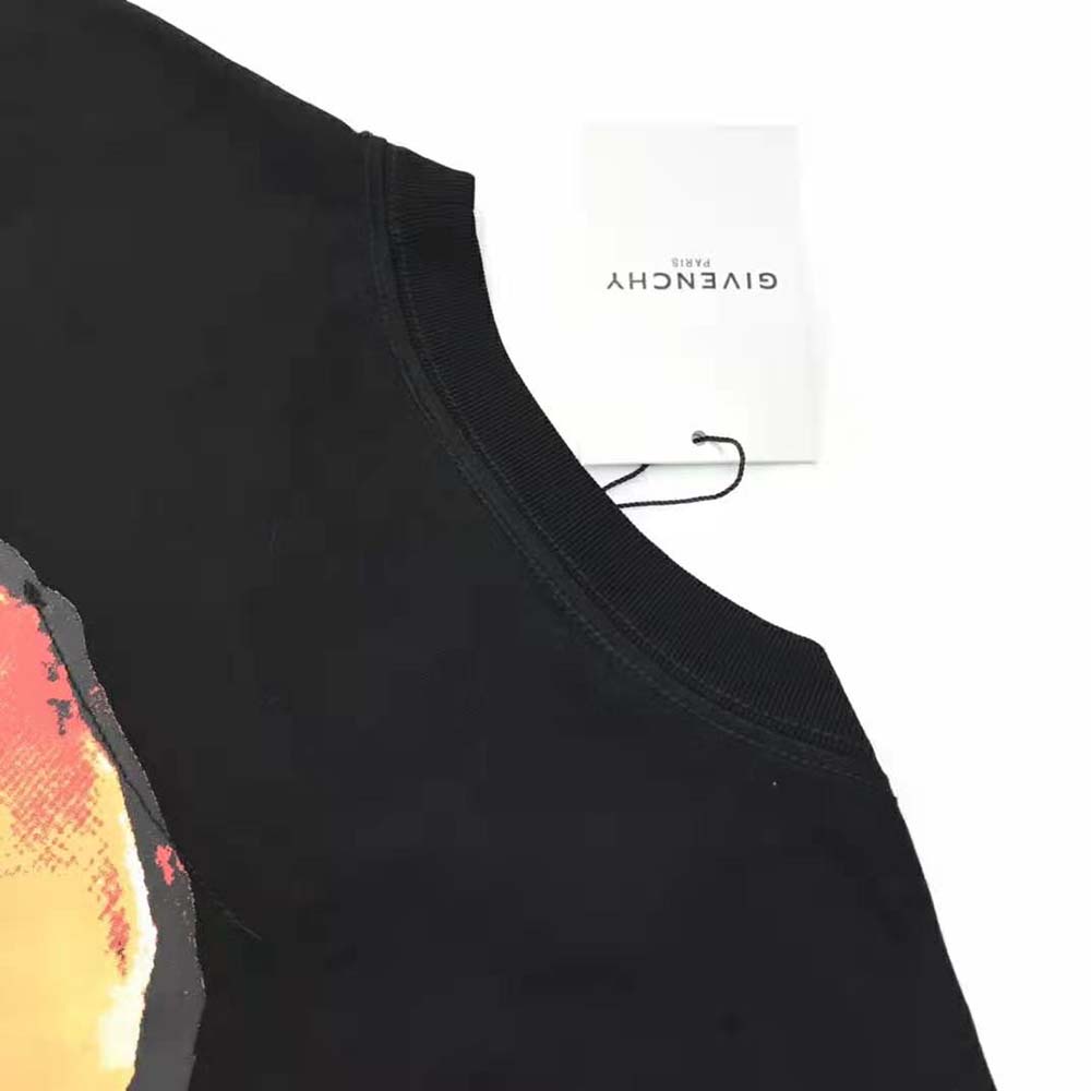 Givenchy Men Slim Fit T-shirt in Jersey with Ceramic Print-Black - image 5