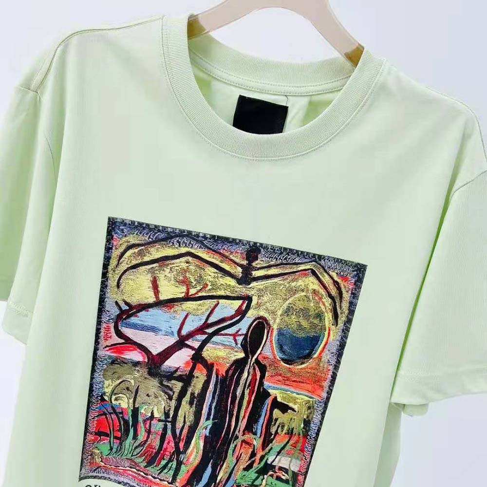 Givenchy Men Slim Fit T-shirt in Jersey with Reaper Patch-Lime - image 5