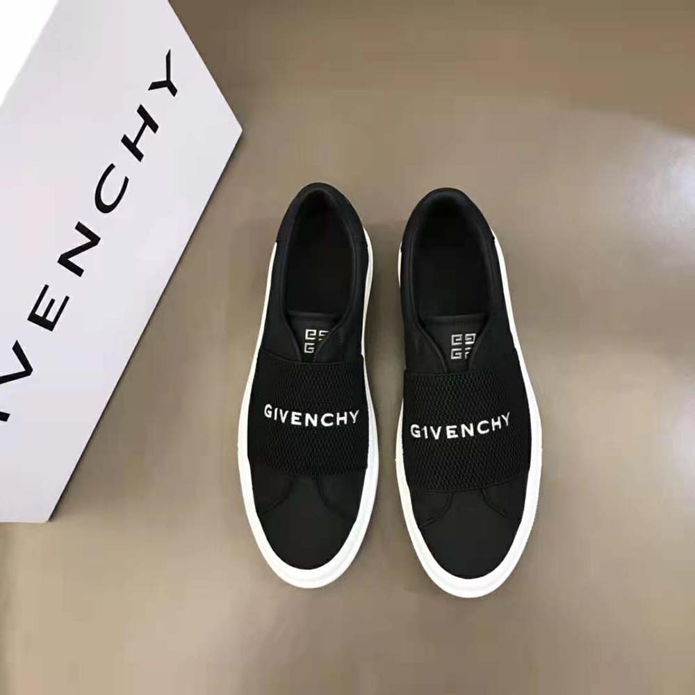 Close-up on webbing strap and metal hardware of Givenchy Women Sneakers