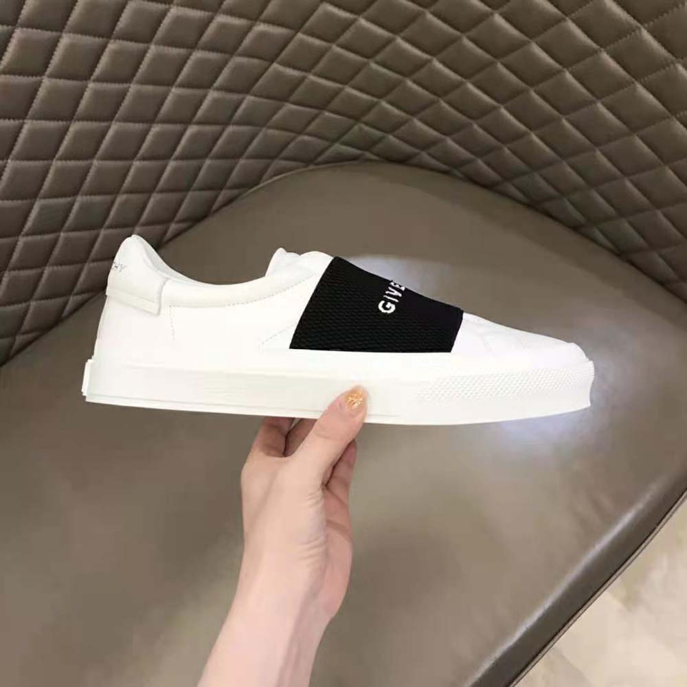 Givenchy Women Sneakers in Leather with Givenchy Webbing-White - image 8