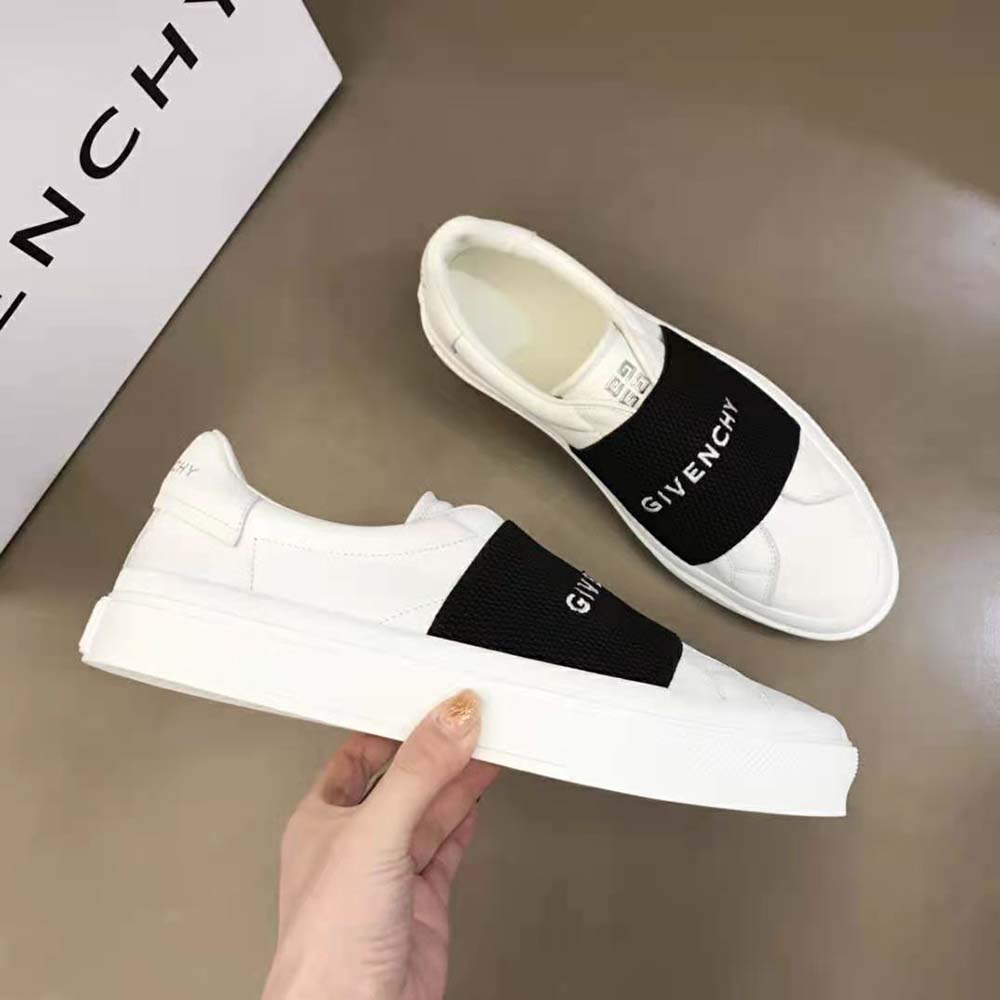 Givenchy Women Sneakers in Leather with Givenchy Webbing-White - image 4