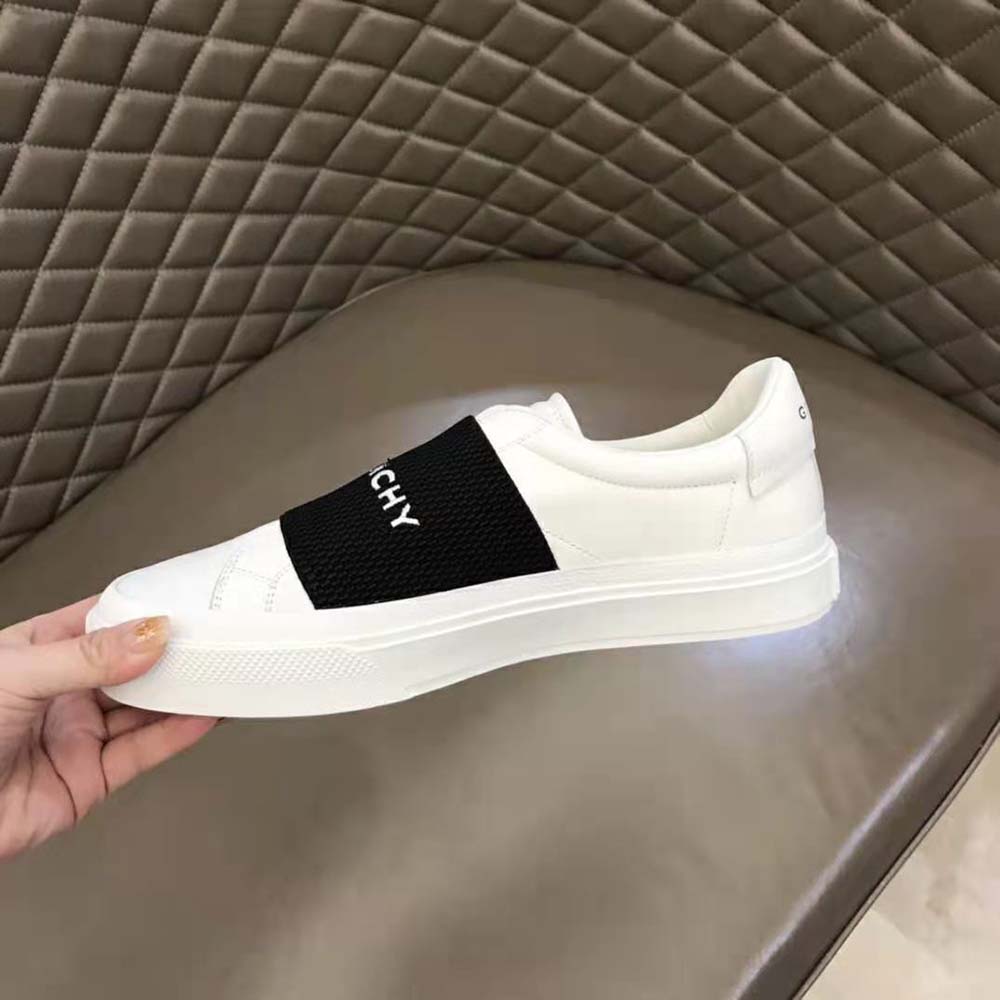 Givenchy Women Sneakers in Leather with Givenchy Webbing-White - image 6