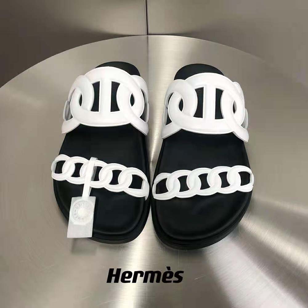 Hermes Women Extra Sandal in Nappa Leather-White - image 4