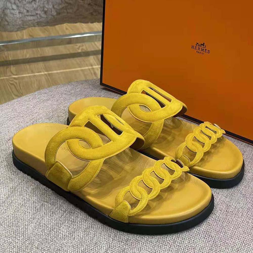 Top-down view of Hermes Women Extra Sandal highlighting open-toe design