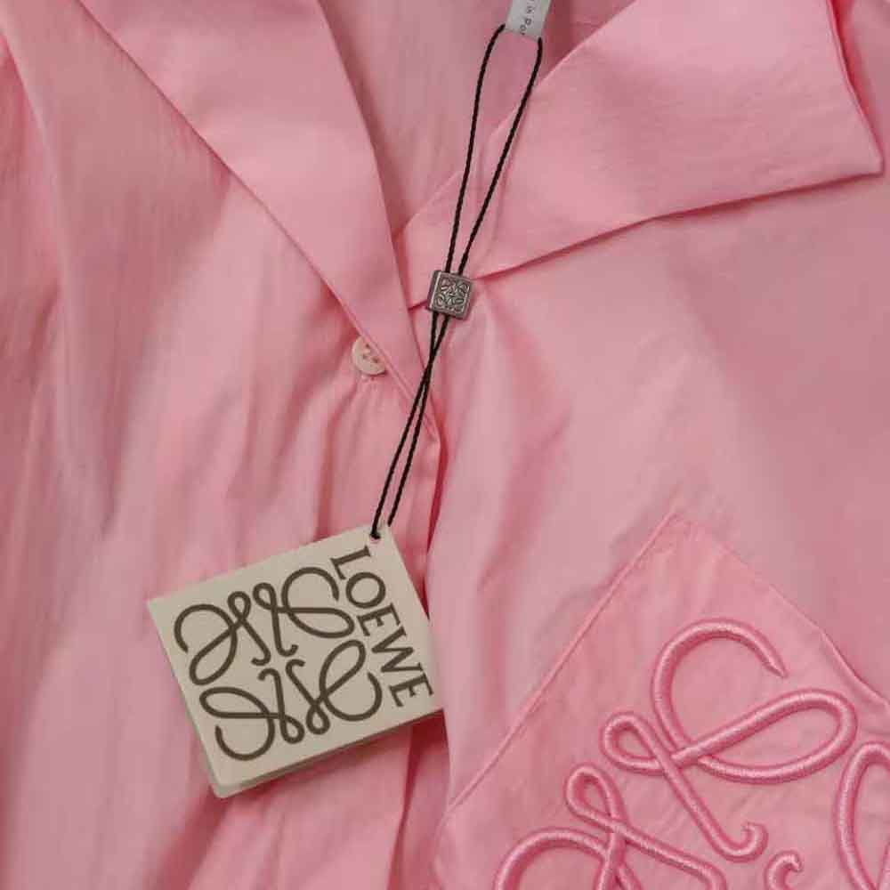 Loewe Women Anagram Pyjama Blouse in Cotton-Pink - image 9