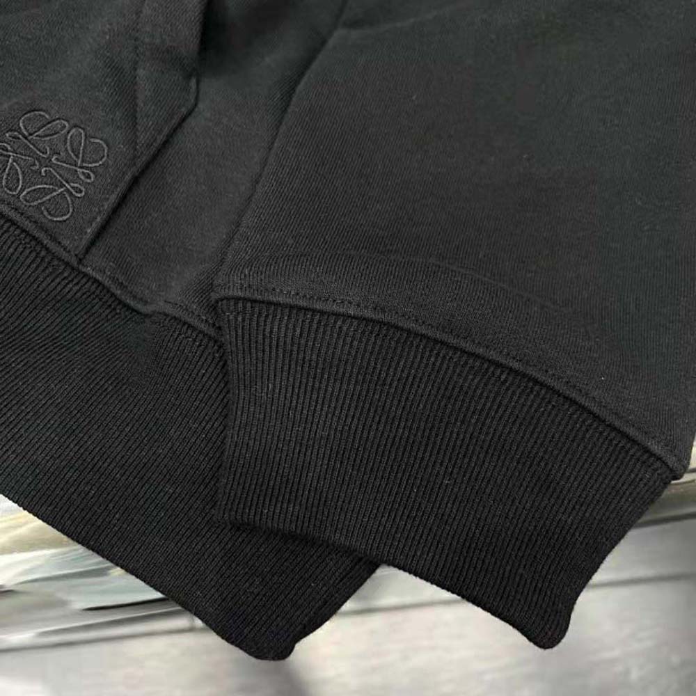 Loewe Women Bo Mouse Embroidered Hoodie in Cotton-Black - image 9