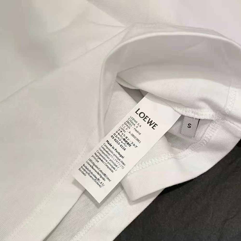 Loewe Women Cropped Anagram T-shirt in Cotton-White - image 9