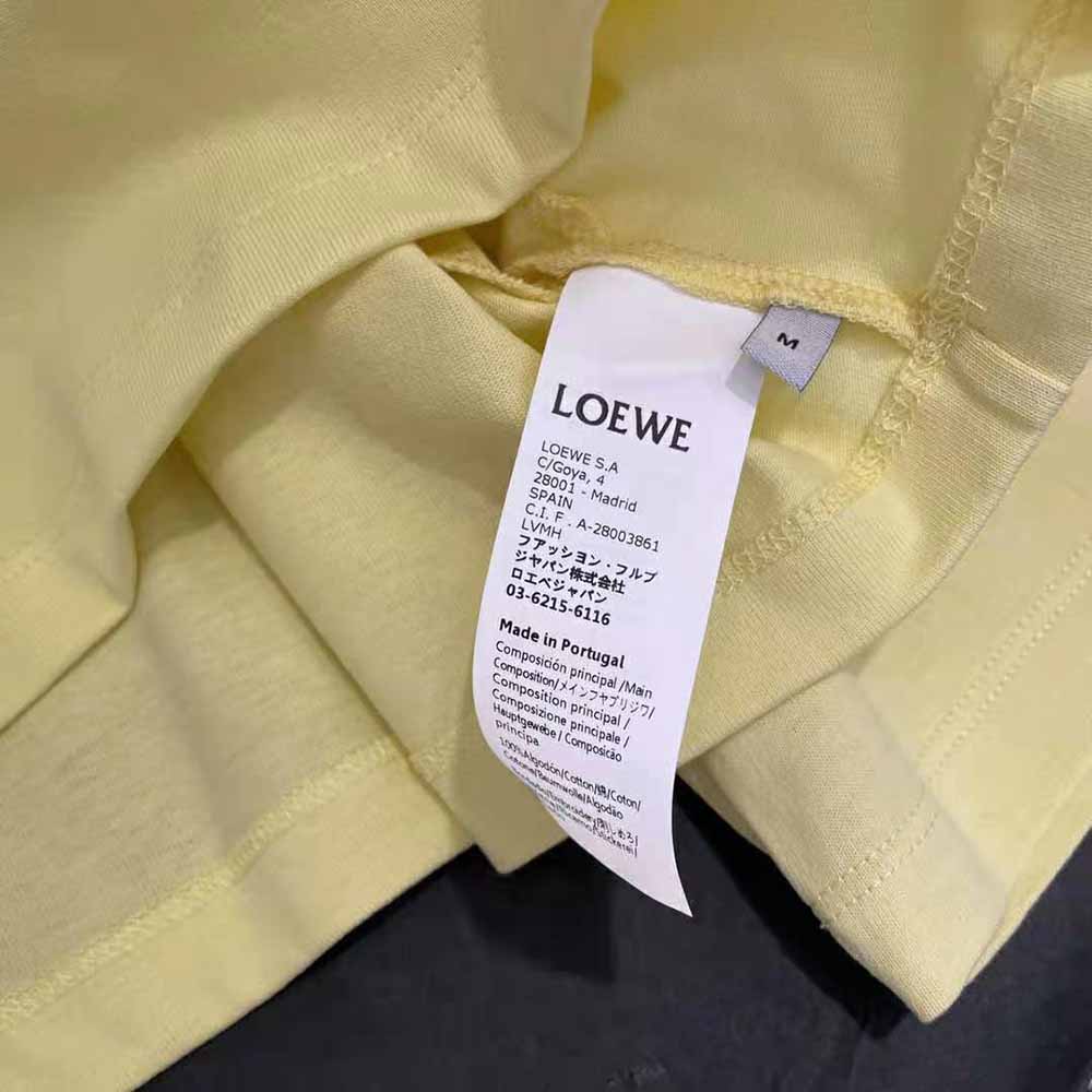 Loewe Women Cropped Anagram T-shirt in Cotton-Yellow - image 8
