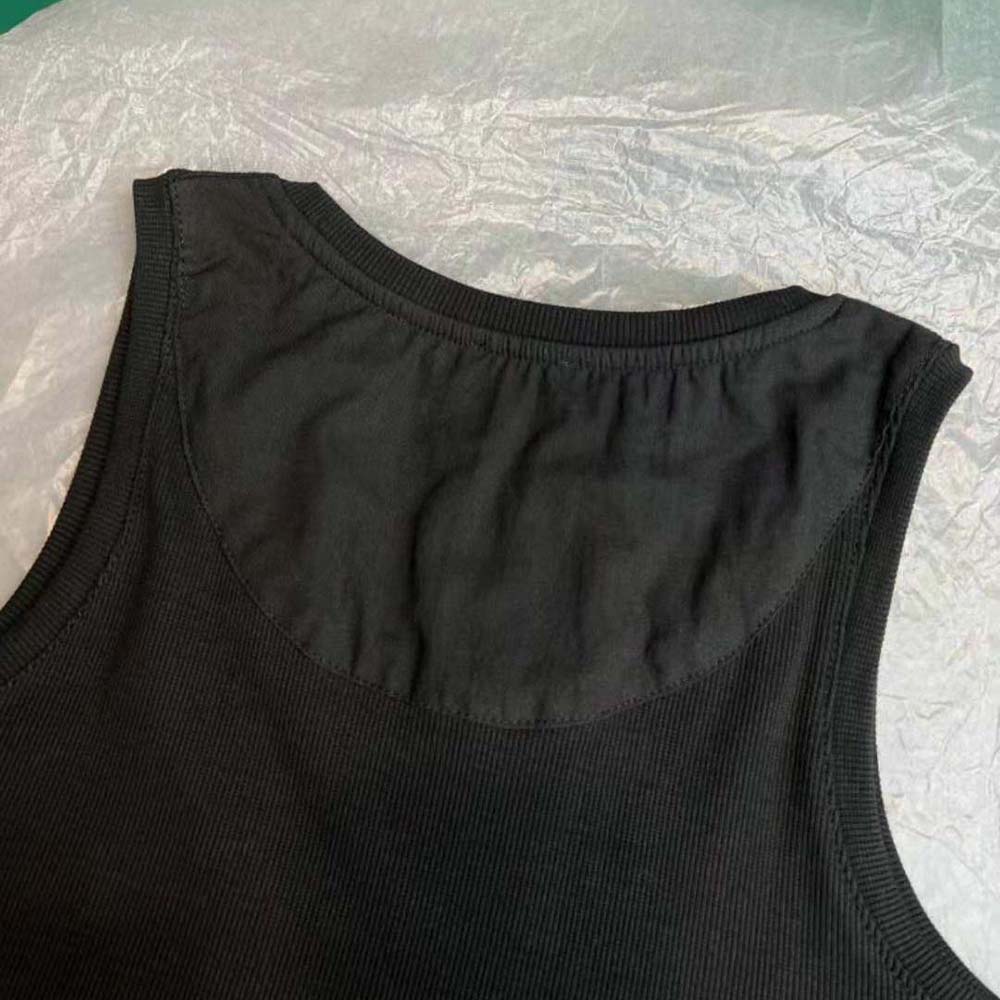 Loewe Women Cropped Anagram Tank Top in Cotton-Black - image 5