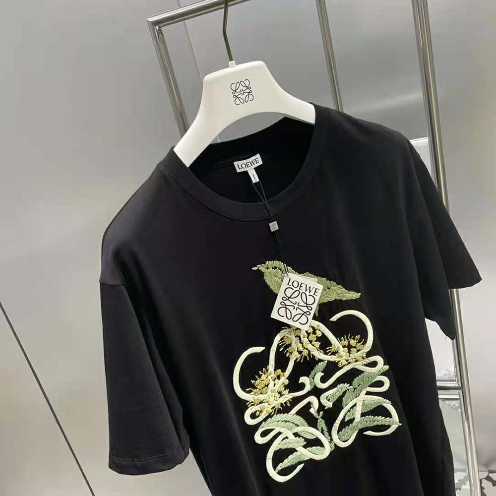 Loewe Women Herbarium Anagram T-shirt in Cotton-Black - image 7