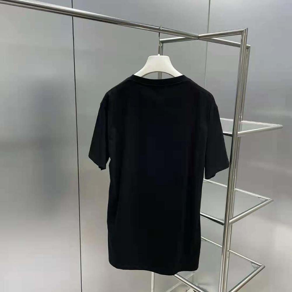 Side angle showing relaxed fit of Loewe Women Herbarium Anagram T-shirt