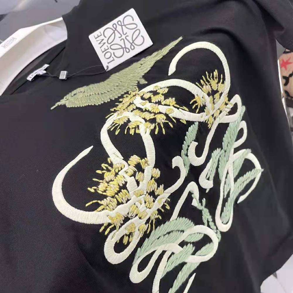 Loewe Women Herbarium Anagram T-shirt in Cotton-Black - image 9