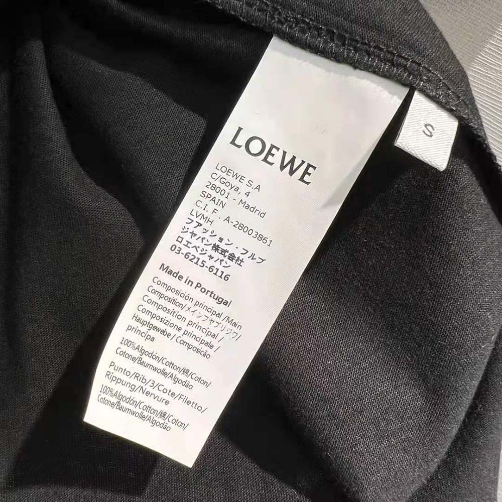 Loewe Men Kaonashi Embroidered T-shirt in Cotton-Black - image 10