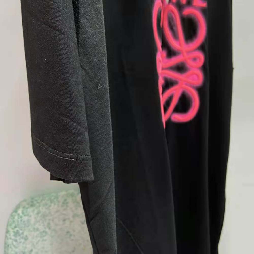 Loewe Women LOEWE Neon T-shirt in Cotton-Black/Pink - image 7